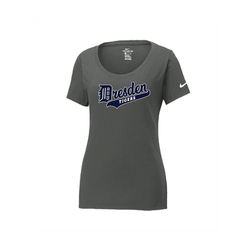 Dresden Minor Baseball Ladies' Nike Dri-FIT Cotton/Poly Scoop Neck Tee