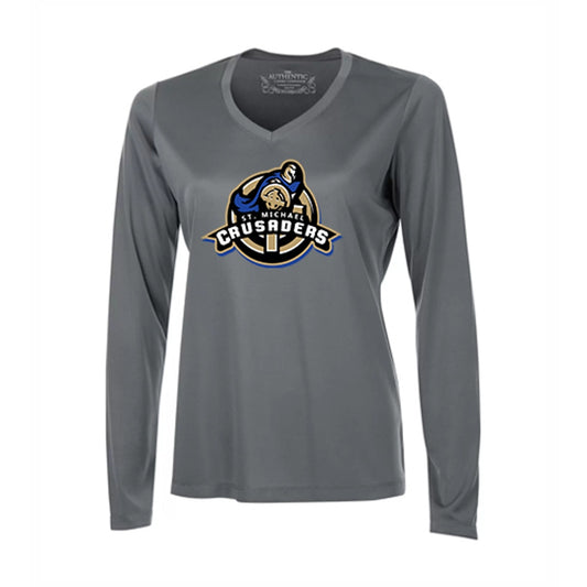 St Michael Ladies' Pro Team Long Sleeve V-Neck T-Shirt