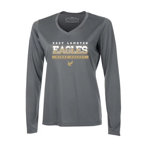 East Lambton Minor Hockey Pro Team Long Sleeve V-Neck T-Shirt