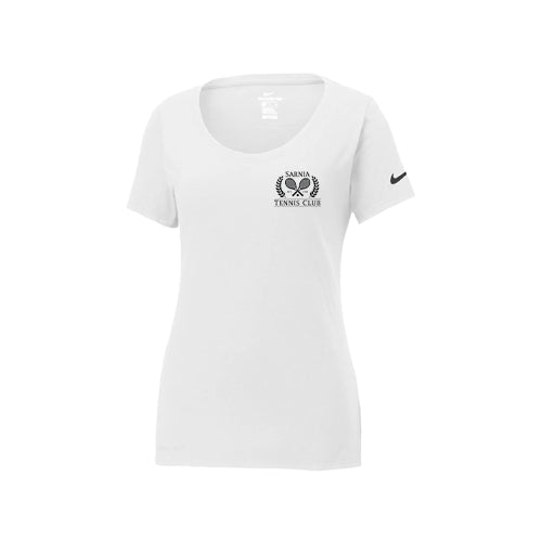 Sarnia Tennis Ladies' Nike Dri-FIT Cotton/Poly Scoop Neck Tee