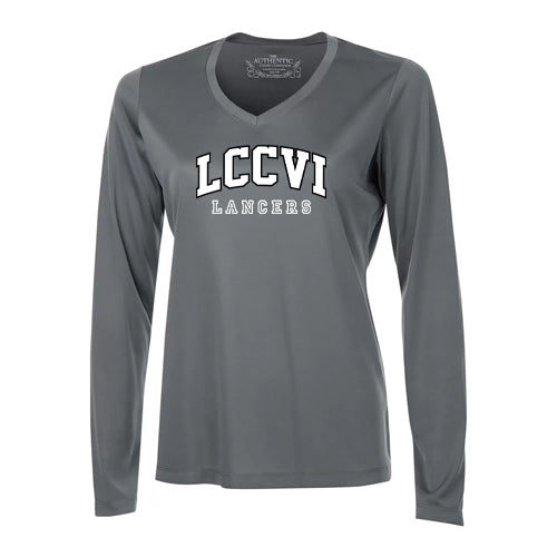 Lambton Central Ladies' Pro Team Long Sleeve V-Neck T-Shirt