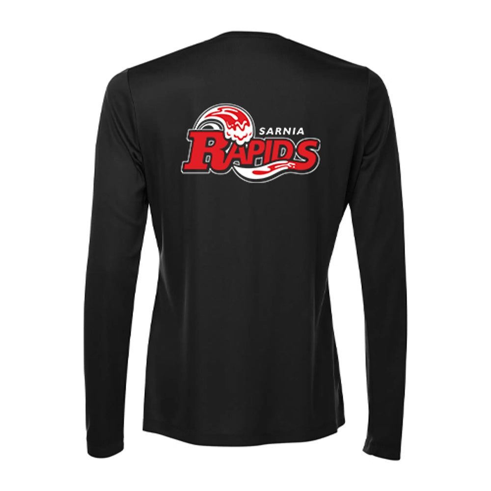 Sarnia Rapids Swim Ladies' Pro Team Long Sleeve V-Neck T-Shirt