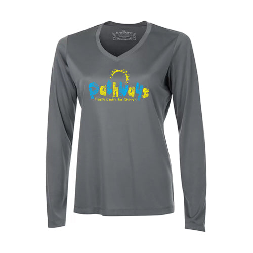 Pathways Ladies' Dri Fit Long Sleeve V-Neck T-Shirt