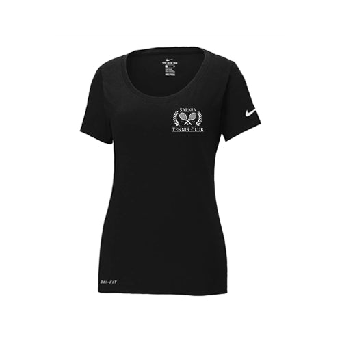 Sarnia Tennis Ladies' Nike Dri-FIT Cotton/Poly Scoop Neck Tee