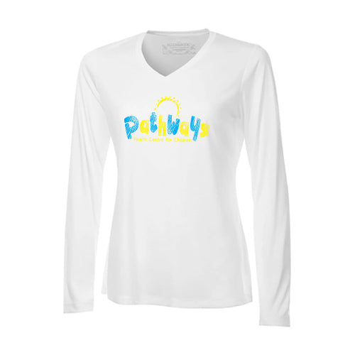 Pathways Ladies' Dri Fit Long Sleeve V-Neck T-Shirt