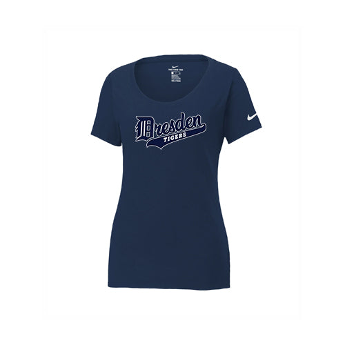 Dresden Minor Baseball Ladies' Nike Dri-FIT Cotton/Poly Scoop Neck Tee