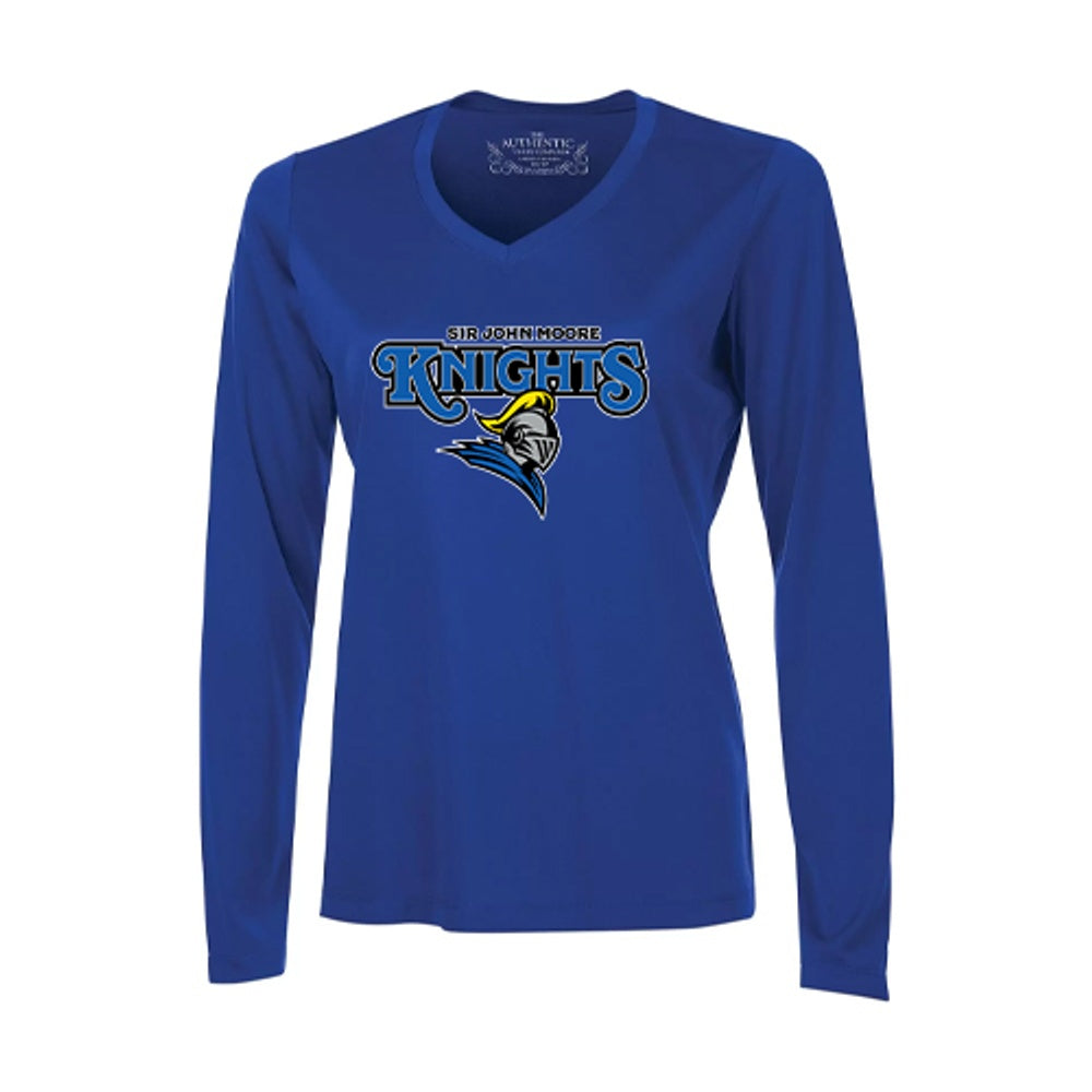 Sir John Moore Ladies' Pro Team Long Sleeve V-Neck T-Shirt