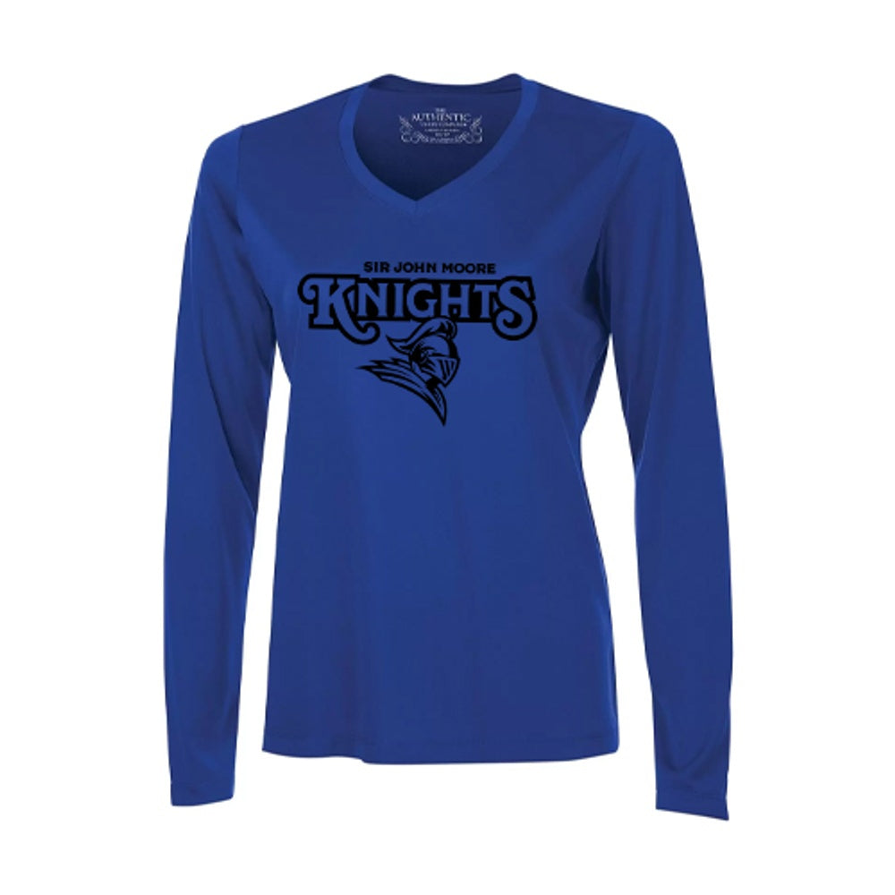 Sir John Moore Ladies' Pro Team Long Sleeve V-Neck T-Shirt