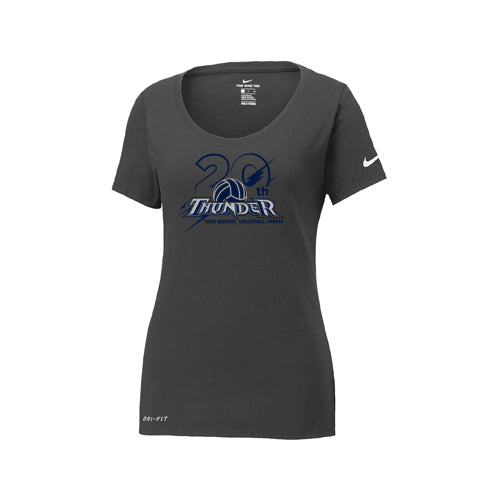 Twin Bridges Volleyball Ladies' Nike Dri-FIT Cotton/Poly Scoop Neck Tee