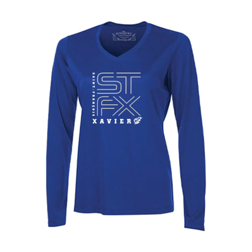 Saint-François-Xavier Ladies' Pro Team Long Sleeve V-Neck T-Shirt