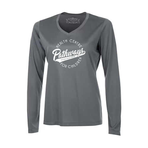 Pathways Ladies' Dri Fit Long Sleeve V-Neck T-Shirt