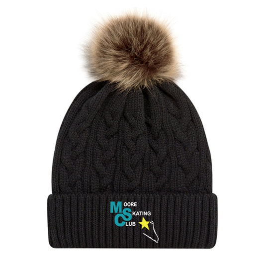 Moore Skate Club Faux Fur Pom Pom Cuff Toque