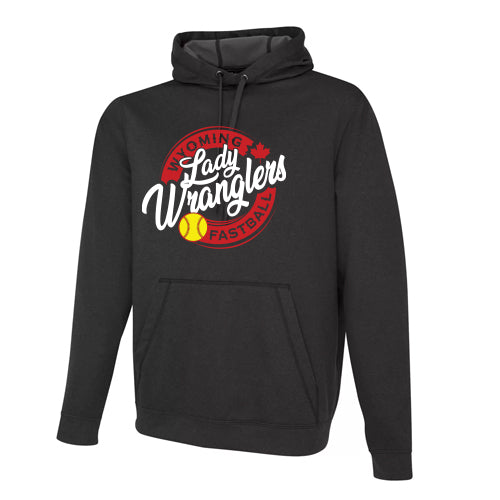 Wyoming Lady Wranglers - Youth Performance Polyester Hooded Sweatshirt
