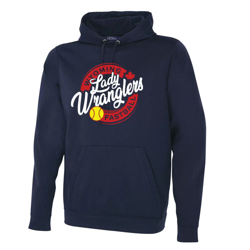 Wyoming Lady Wranglers - Adult Performance Polyester Hooded Sweatshirt