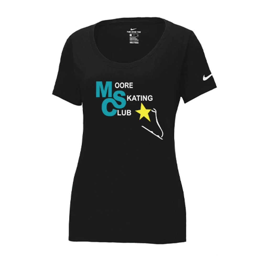 Moore Skate Club Ladies' Nike Dri-FIT Cotton/Poly Scoop Neck Tee