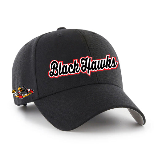 PEMAA '47 Brand Black Hawks Hat - Adult