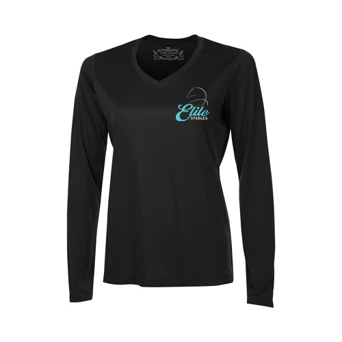 Elite Stables Ladies' Pro Team Long Sleeve V-Neck T-Shirt