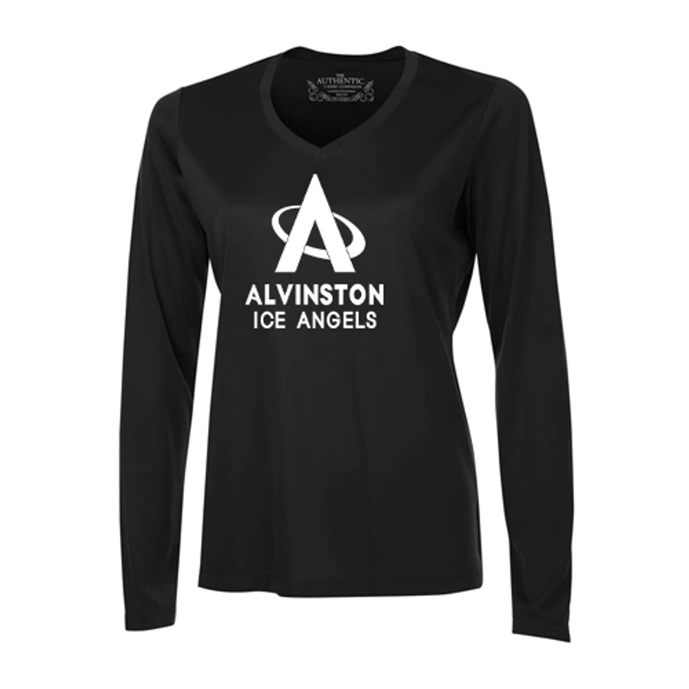 Alvinston Ice Angels Ladies' Pro Team Long Sleeve V-Neck T-Shirt