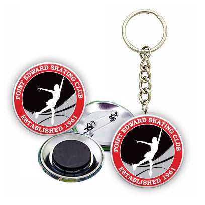 Point Edward Skating - Button, Magnet, Keychain