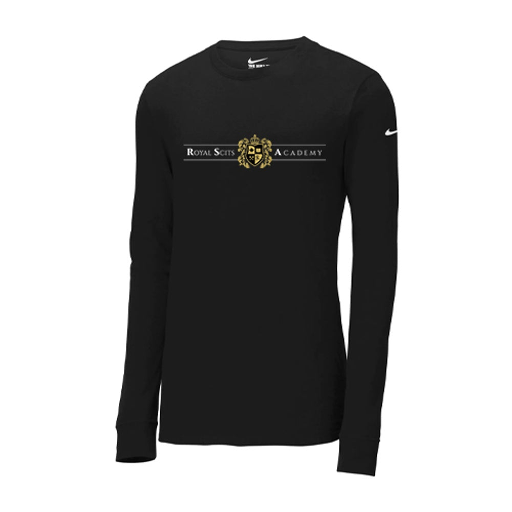 Royal SCITS Nike Adult Dri-FIT Cotton/Poly Long Sleeve Tee