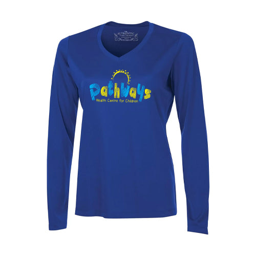 Pathways Ladies' Dri Fit Long Sleeve V-Neck T-Shirt