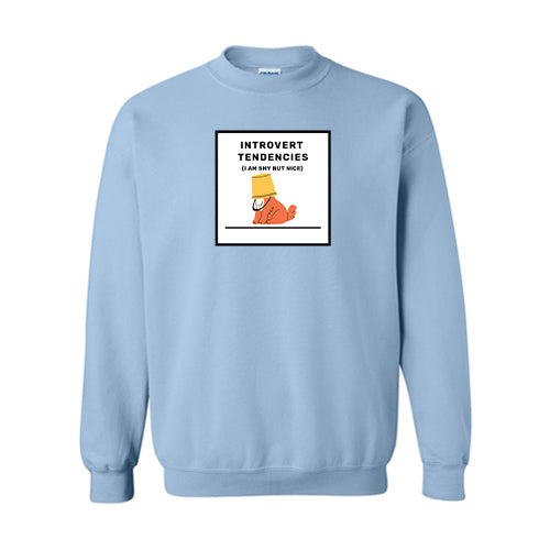 Introvert Tendencies Cotton Crewneck Sweatshirt