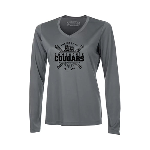 Camlachie Cougars Ladies' Pro Team Long Sleeve V-Neck T-Shirt