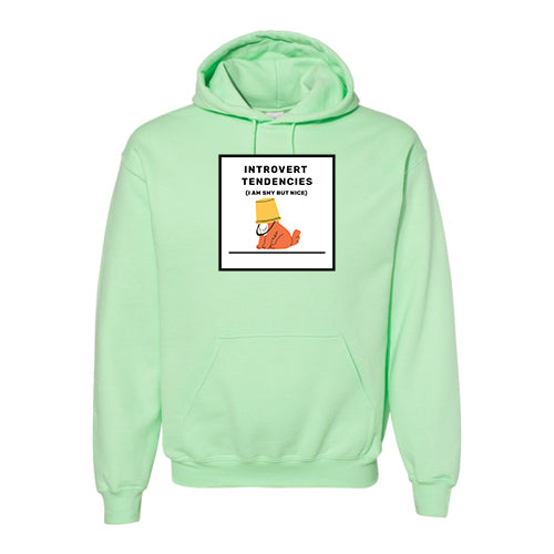 Introvert Tendencies Cotton Hooded Sweatshirt