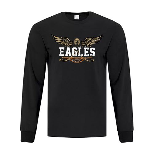 East Lambton Minor Hockey Adult Cotton Long Sleeve T-Shirt