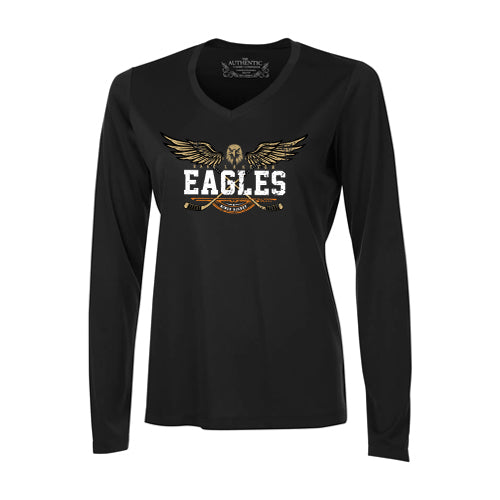 East Lambton Minor Hockey Pro Team Long Sleeve V-Neck T-Shirt