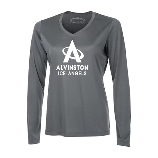 Alvinston Ice Angels Ladies' Pro Team Long Sleeve V-Neck T-Shirt