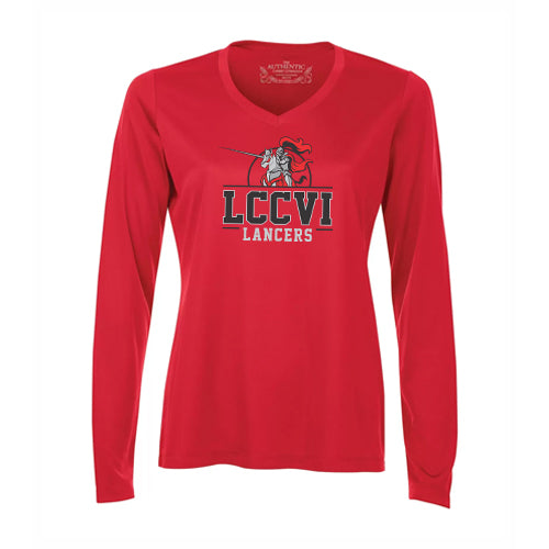 Lambton Central Ladies' Pro Team Long Sleeve V-Neck T-Shirt