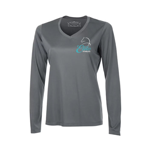 Elite Stables Ladies' Pro Team Long Sleeve V-Neck T-Shirt