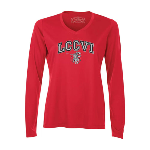 Lambton Central Ladies' Pro Team Long Sleeve V-Neck T-Shirt