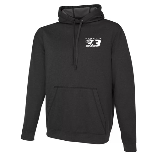 Perry 3-on-3 Adult Performance Polyester Hooded Sweatshirt