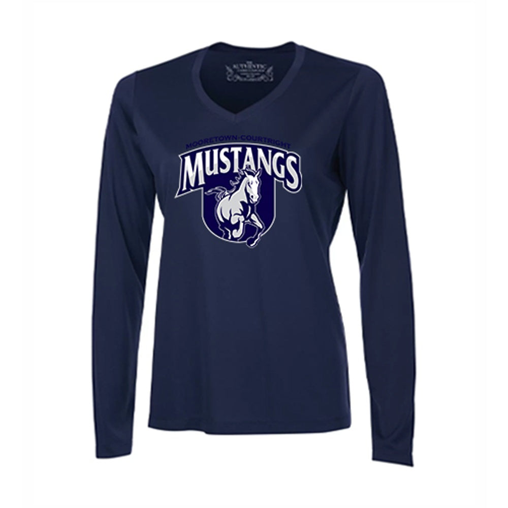 Mooretown-Courtright Ladies' Pro Team Long Sleeve V-Neck T-Shirt