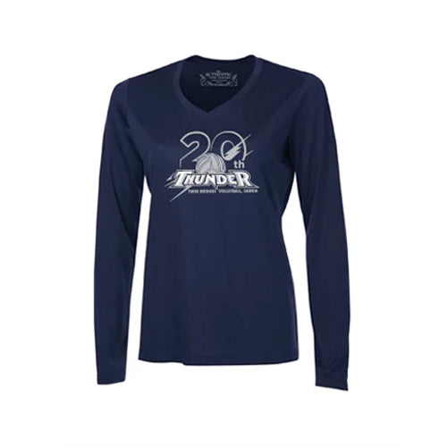 Twin Bridges Volleyball Ladies' Pro Team Long Sleeve V-Neck T-Shirt