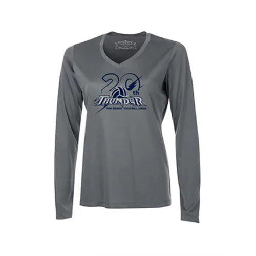 Twin Bridges Volleyball Ladies' Pro Team Long Sleeve V-Neck T-Shirt