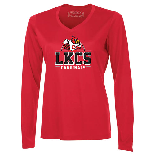 Lambton Kent Composite School Ladies' Pro Team Long Sleeve V-Neck T-Shirt