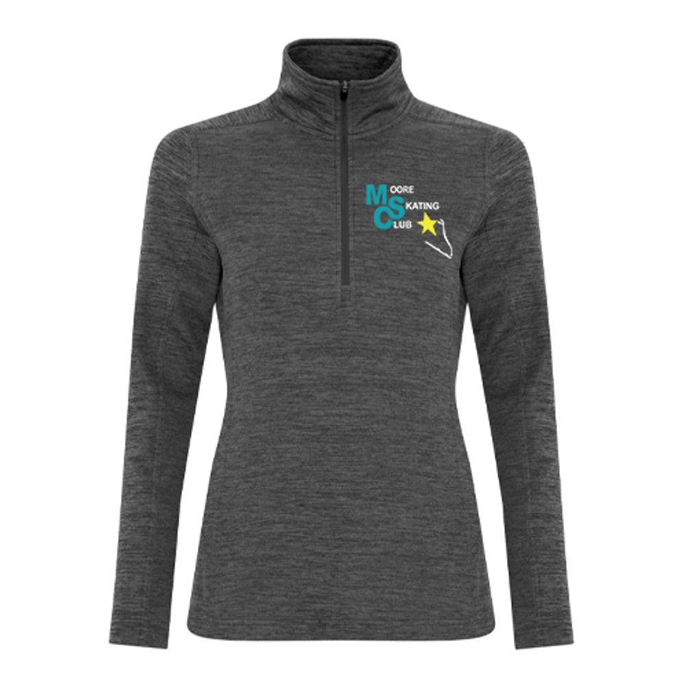 Moore Skate Club Ladies' Dynamic Heather Fleece 1/2 Zip Sweatshirt