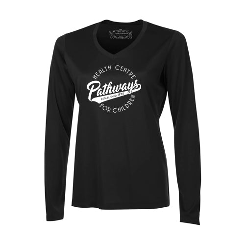 Pathways Ladies' Dri Fit Long Sleeve V-Neck T-Shirt