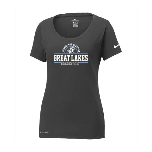 Great Lakes Nike Ladies' Dri-FIT Cotton/Poly Scoop Neck Tee