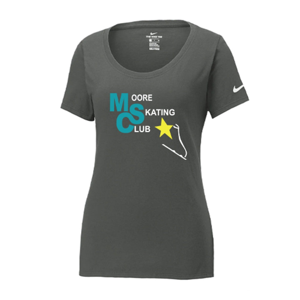 Moore Skate Club Ladies' Nike Dri-FIT Cotton/Poly Scoop Neck Tee