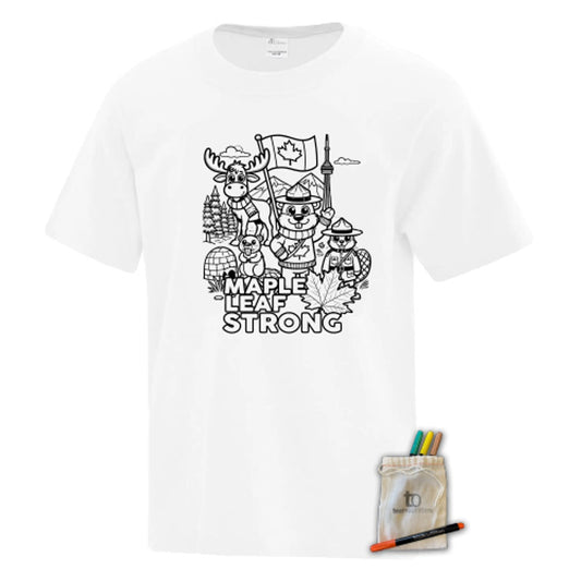 Maple Leaf Strong Youth Colouring Tee