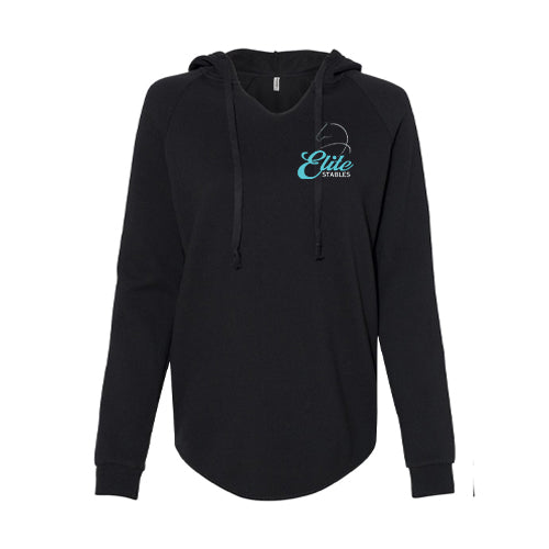 Elite Stables Ladies' Lightweight California Wave Wash Hooded Sweatshirt