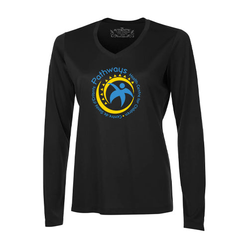 Pathways Ladies' Dri Fit Long Sleeve V-Neck T-Shirt