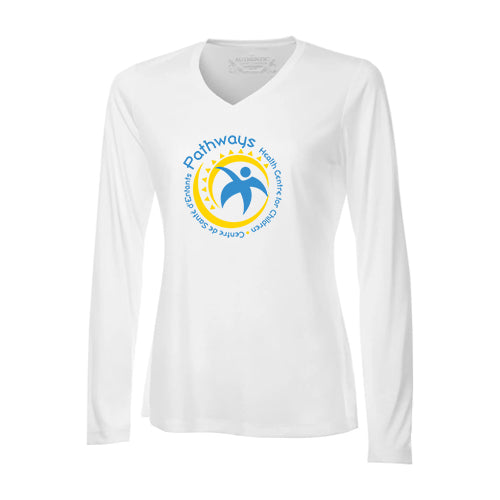 Pathways Ladies' Dri Fit Long Sleeve V-Neck T-Shirt