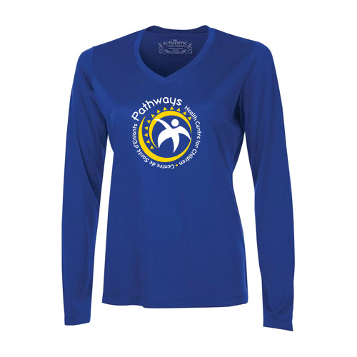 Pathways Ladies' Dri Fit Long Sleeve V-Neck T-Shirt