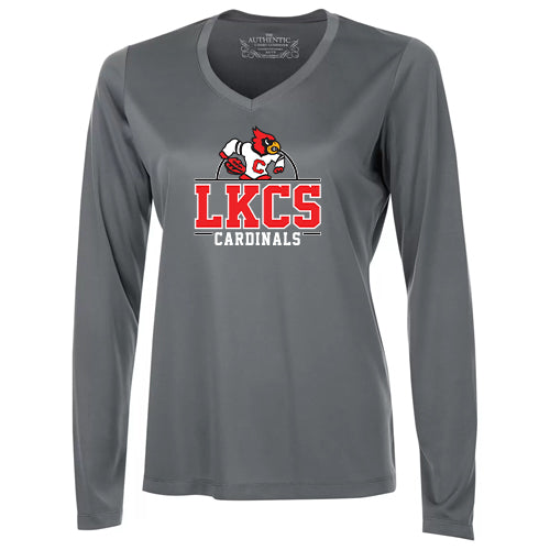 Lambton Kent Composite School Ladies' Pro Team Long Sleeve V-Neck T-Shirt