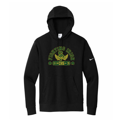 St Pats Track & Field Adult Nike Club Fleece Swoosh Pullover Hoodie